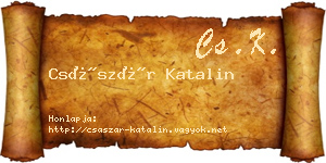 Császár Katalin névjegykártya