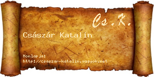 Császár Katalin névjegykártya